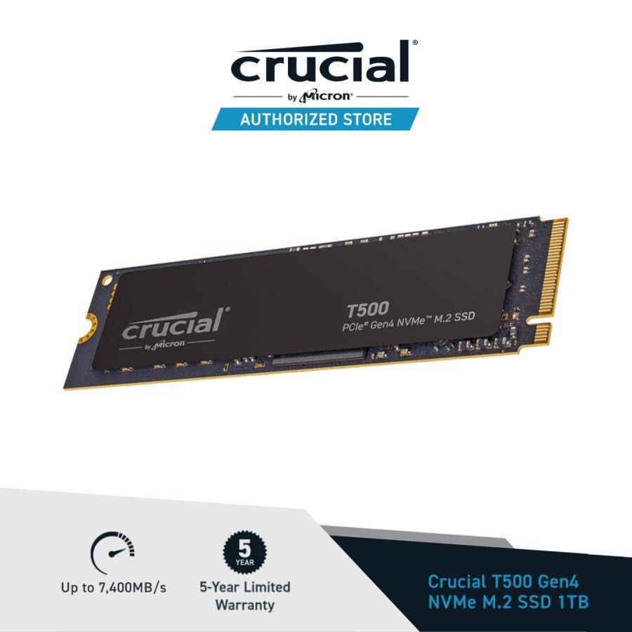 SSD CRUCIAL T500 4TB 2TB 1TB 500GB - PCIE GEN4 M.2 NVME 2280 Crucial T500 500GB 1TB 2TB 4TB