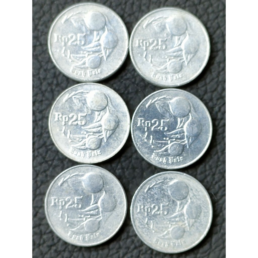 KOIN SET LENGKAP 25 RUPIAH BUAH PALA 1991-1996
