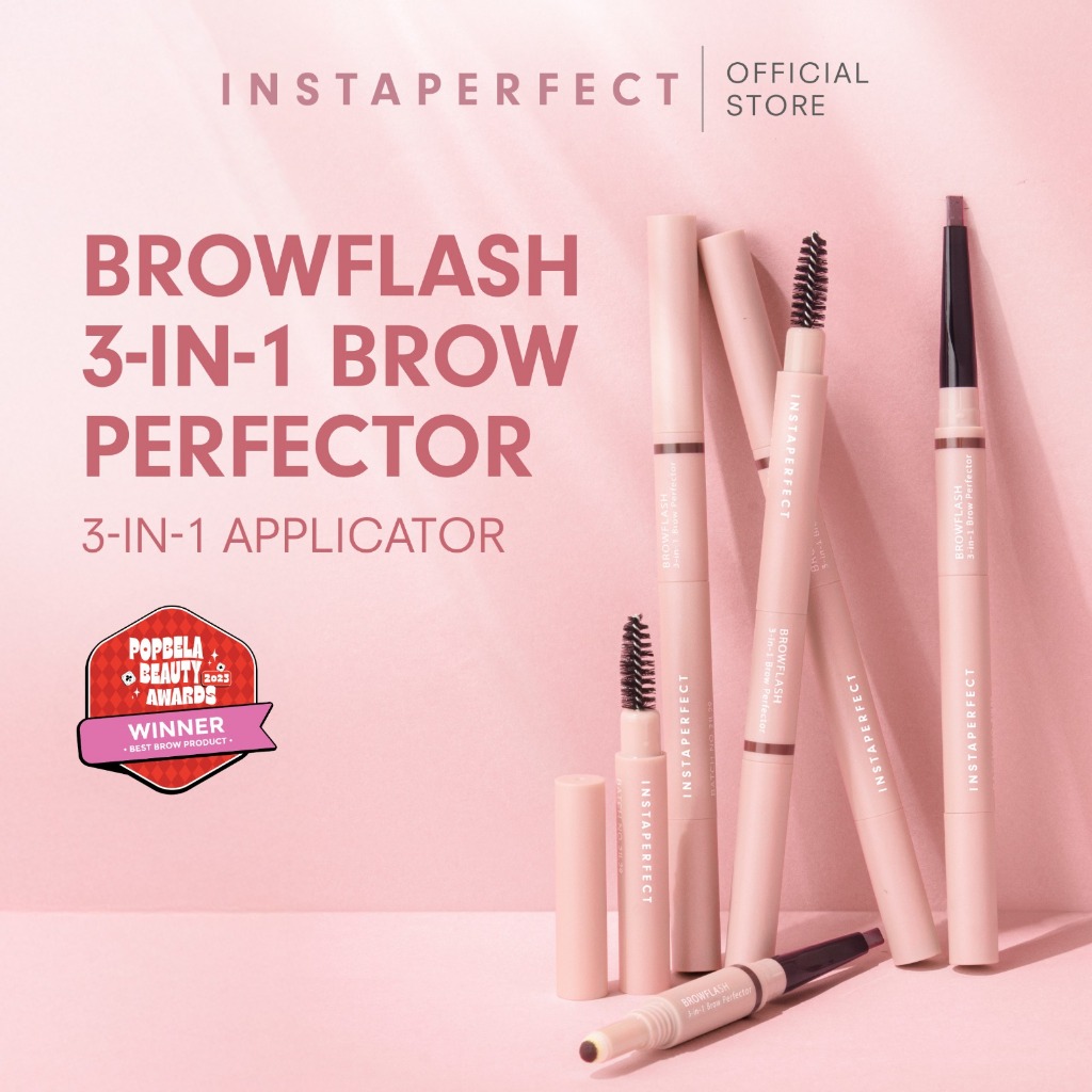 Instaperfect BROWFLASH 3-in-1 Brow Perfector - Pensil Alis Matic (Longlasting 12 Jam)