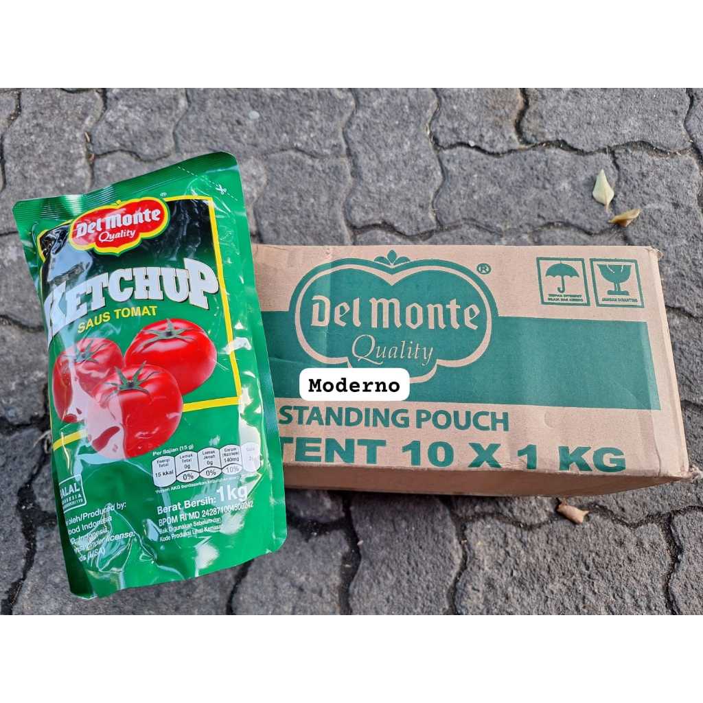 

Delmonte Saus Tomat 1 kg Standing Pouch - Kartonan isi 10 pack
