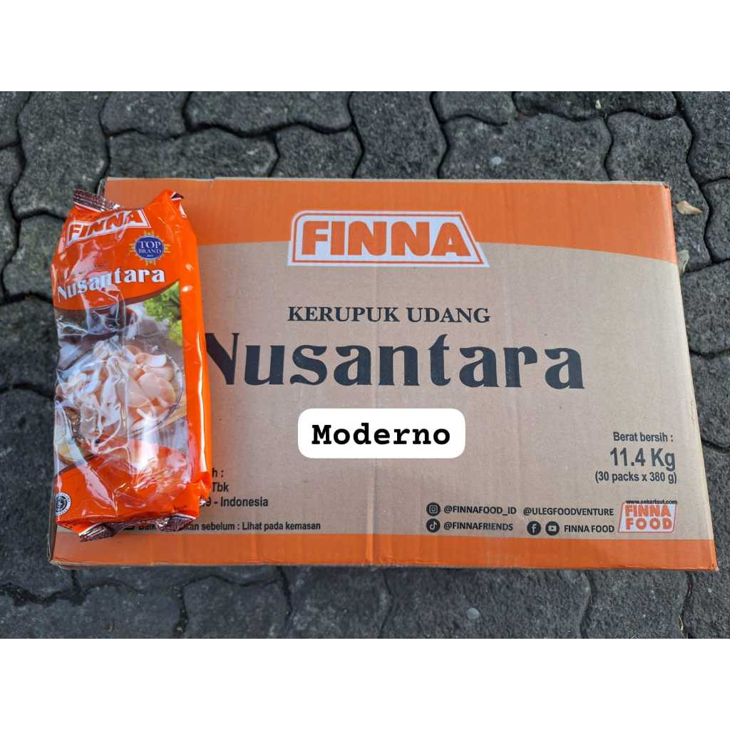 

Finna kerupuk udang nusantara 380gr - Perkarton isi 30