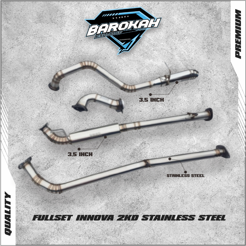 Knalpot Fullsystem Innova Diesel 2KD Fortuner 2KD Non VNT Plus Valvetronic