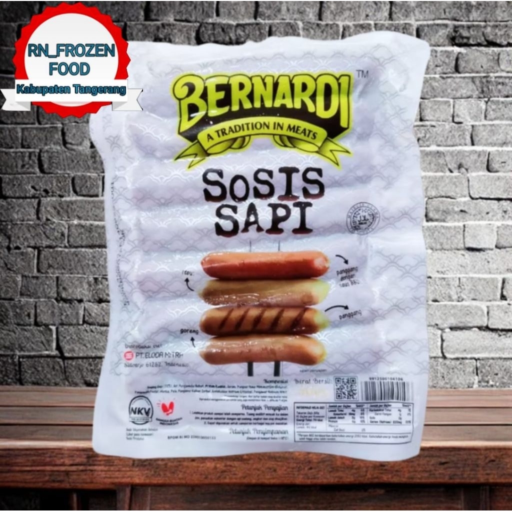 

BERNARDI SOSIS SAPI BERAT BERSIH 500 GRAM