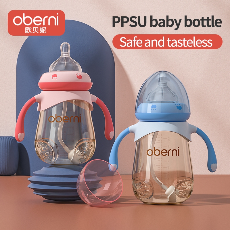 Oberni Botol Susu Bayi PPSU Anti Kolik Dan Kembung botol susu anak 1 tahun sedotan plastik 2361