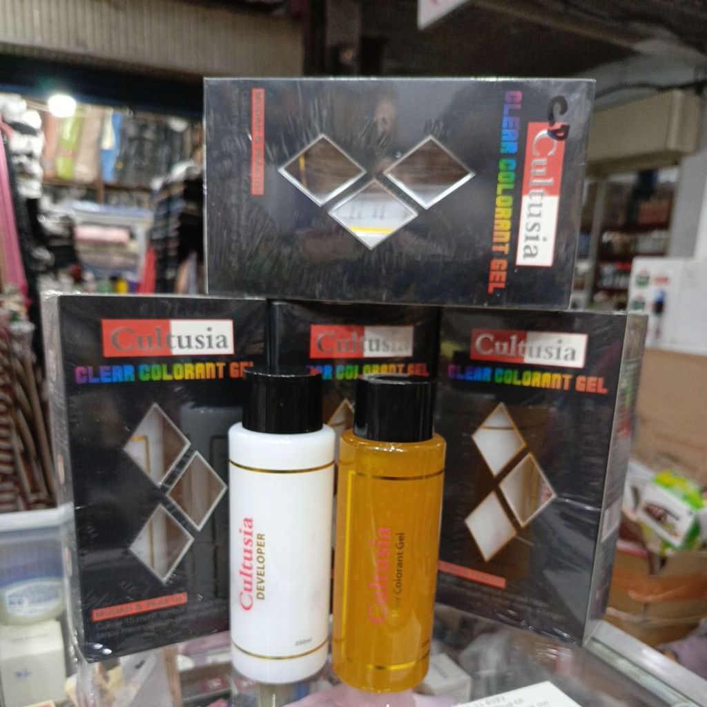 Cultusia Clear colorant gel/Toning rambut hitam