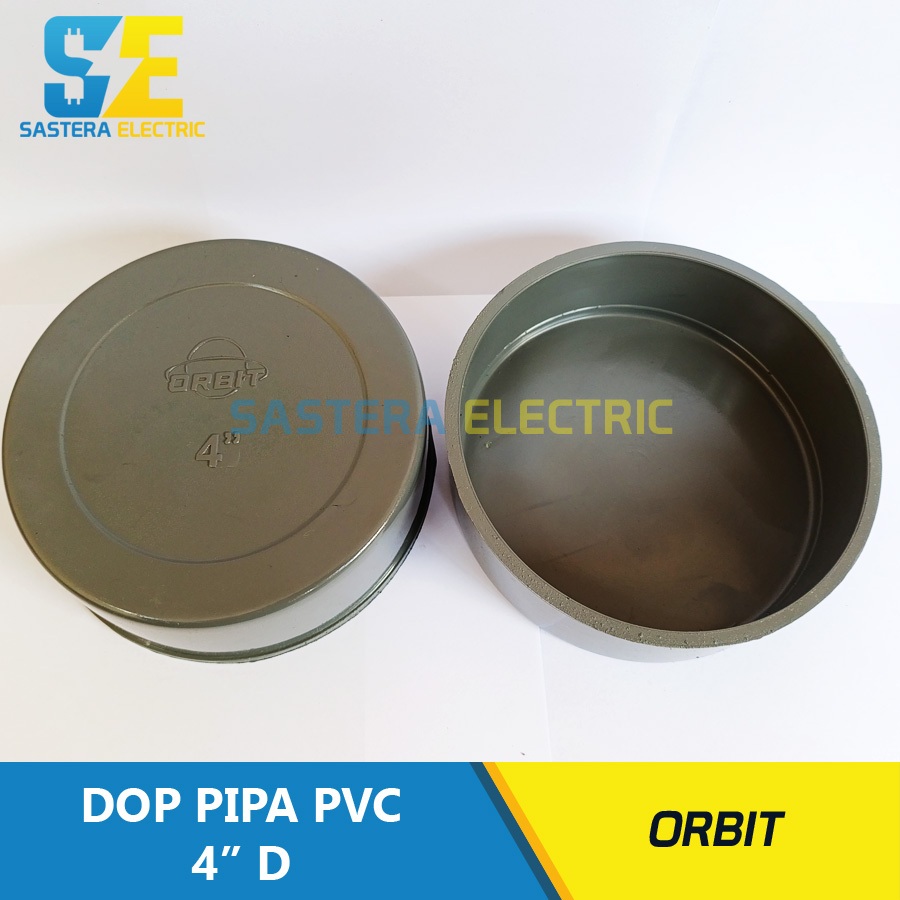 Dop Pipa 4" inch PVC Orbit | Dop 4" inch D | Cap 4" inch | Tutup Pipa Bulat 4" in | Dop Polos 4 inch