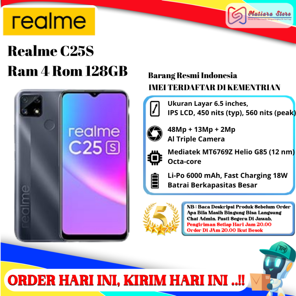 Realme C25s Ram 4 Rom 128GB