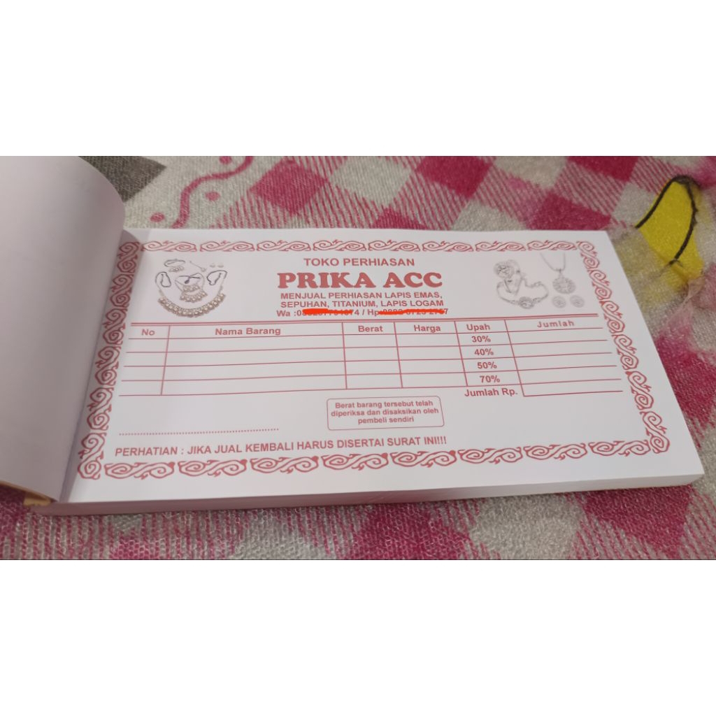 

Surat Aksesoris /surat perhiasan Harga Perlembar