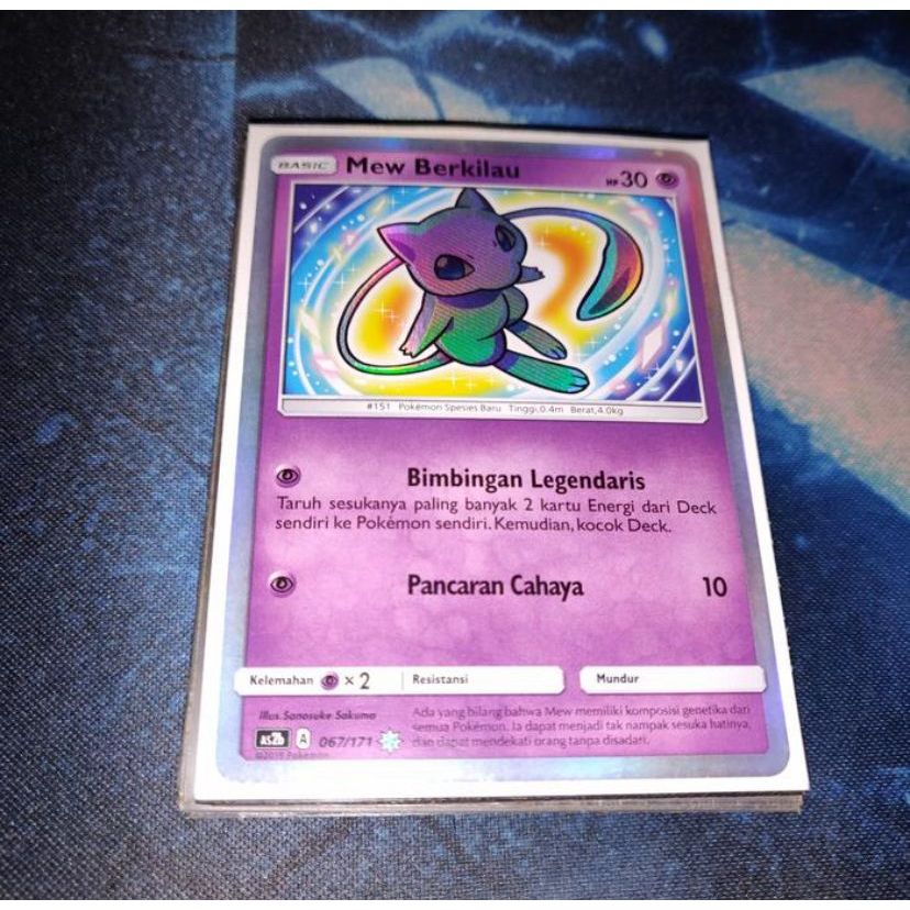 Kartu Pokemon TCG ID Indonesia AS2b Mew Berkilau A