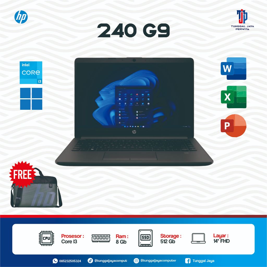 HP 240 G9 i3-1215U/8GB/256GB/14HD/Win 11