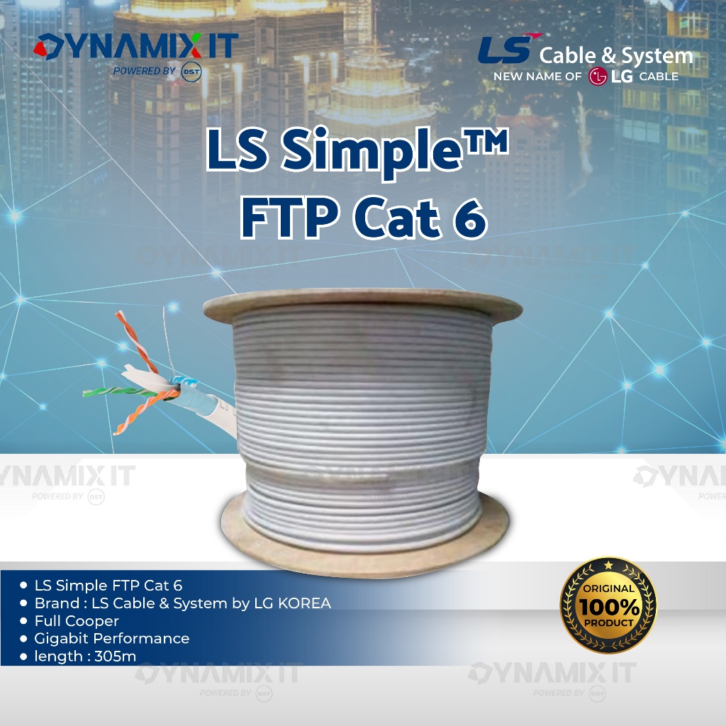Outdoor Kabel LAN LS FTP cat.5e 305 meter | LS Simple kabel network jaringan ORIGINAL