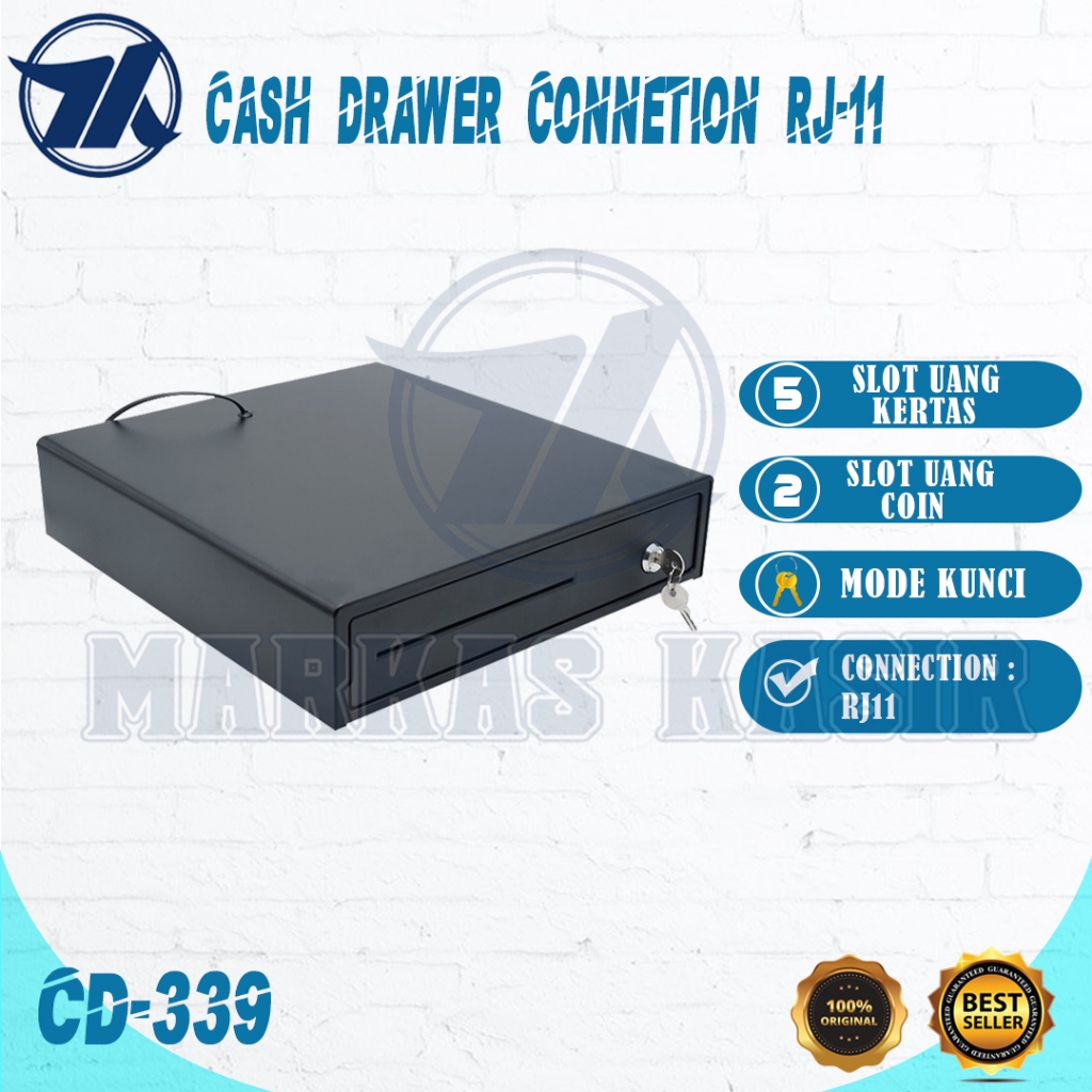 CASH DRAWER IWARE CD-339 LACI UANG KASIR 5 SLOT UANG KERTAS MURAH LACI KASIR METAL - CD-339