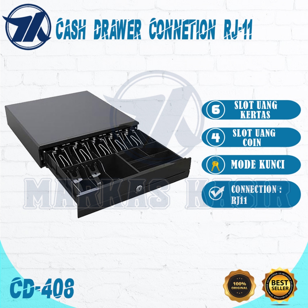 CASH DRAWER LACI UANG KASIR IWARE CD - 408 RJ11