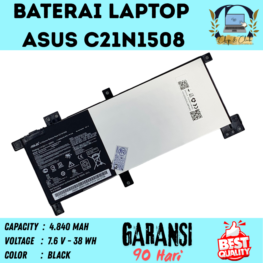 C21N1508 Baterai Laptop Asus X456 A456 A456UR A456UQ A456UF X456UJ C21N1508 BERGARANSI