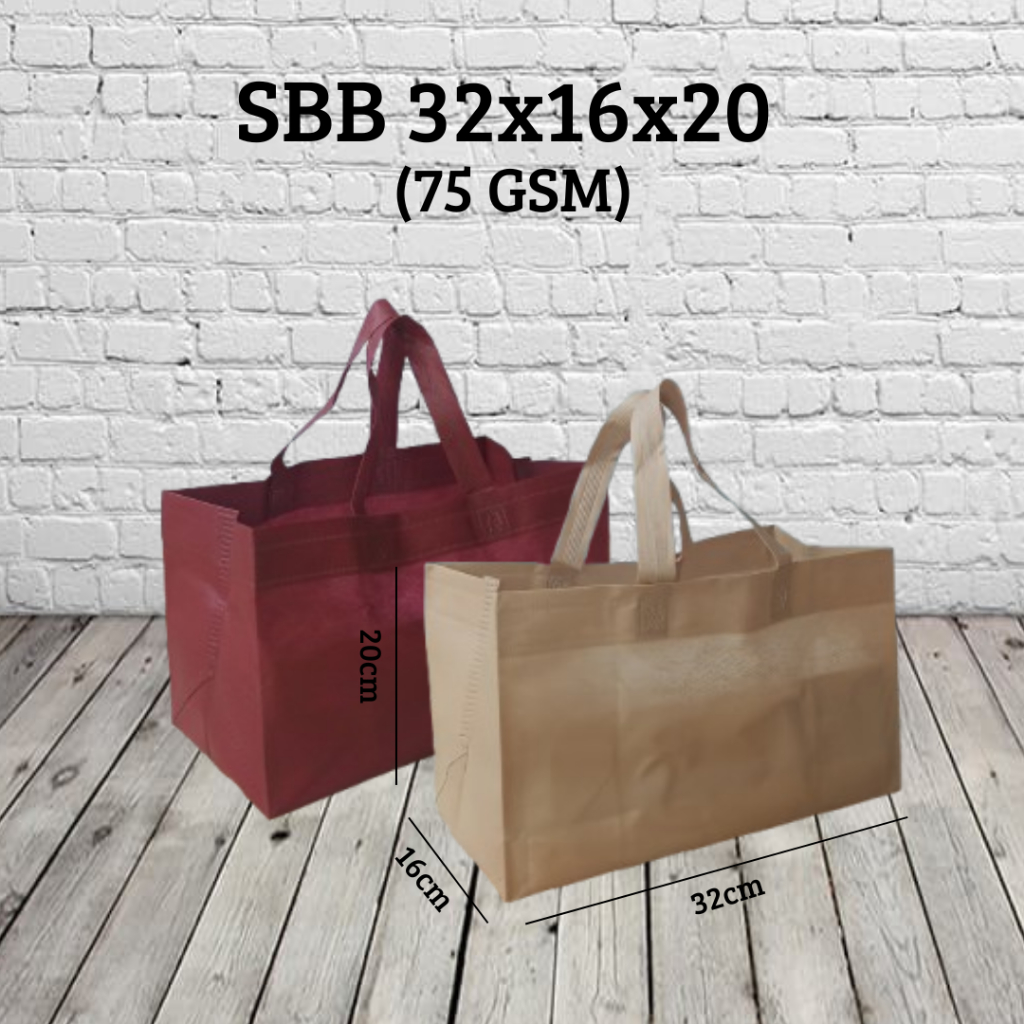 

Tas Spunbond Goodiebag Brownis 32x16x20 /LUSINAN/12pcs