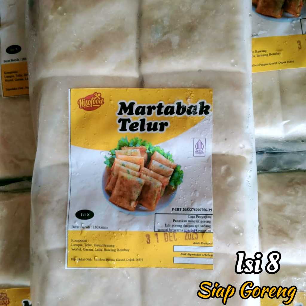 

Martabak Telur Isi 8 Nisa Food Siap Goreng Frozen