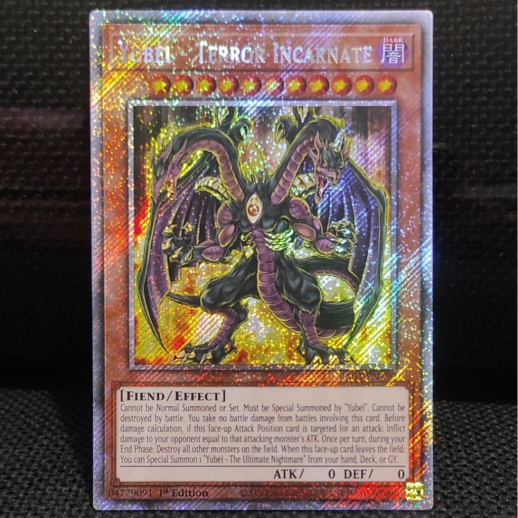 Kartu Yugioh TCG Yubel - Terror Incarnate Platinum Secret Rare PSR ORI RA03 NM