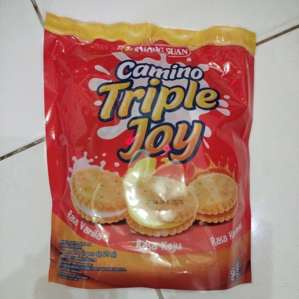 

Khong Guan Camino triple Joy 120g(6pcs @20g)
