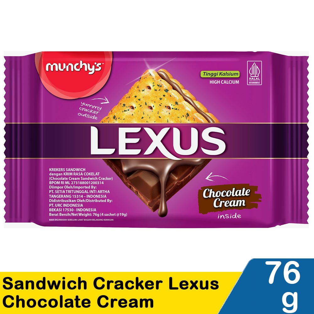 

munchy's sandwich calcium cracker lexus chocolate cream 76g