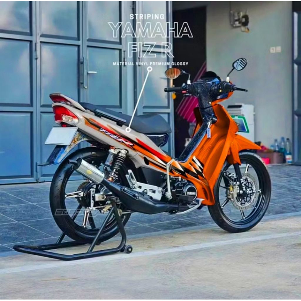 Striping Lis Sticker Standar Ori Yamaha FIZ R Milenium Orange I Striping Lis Stiker Fizr Fiz R FizR 