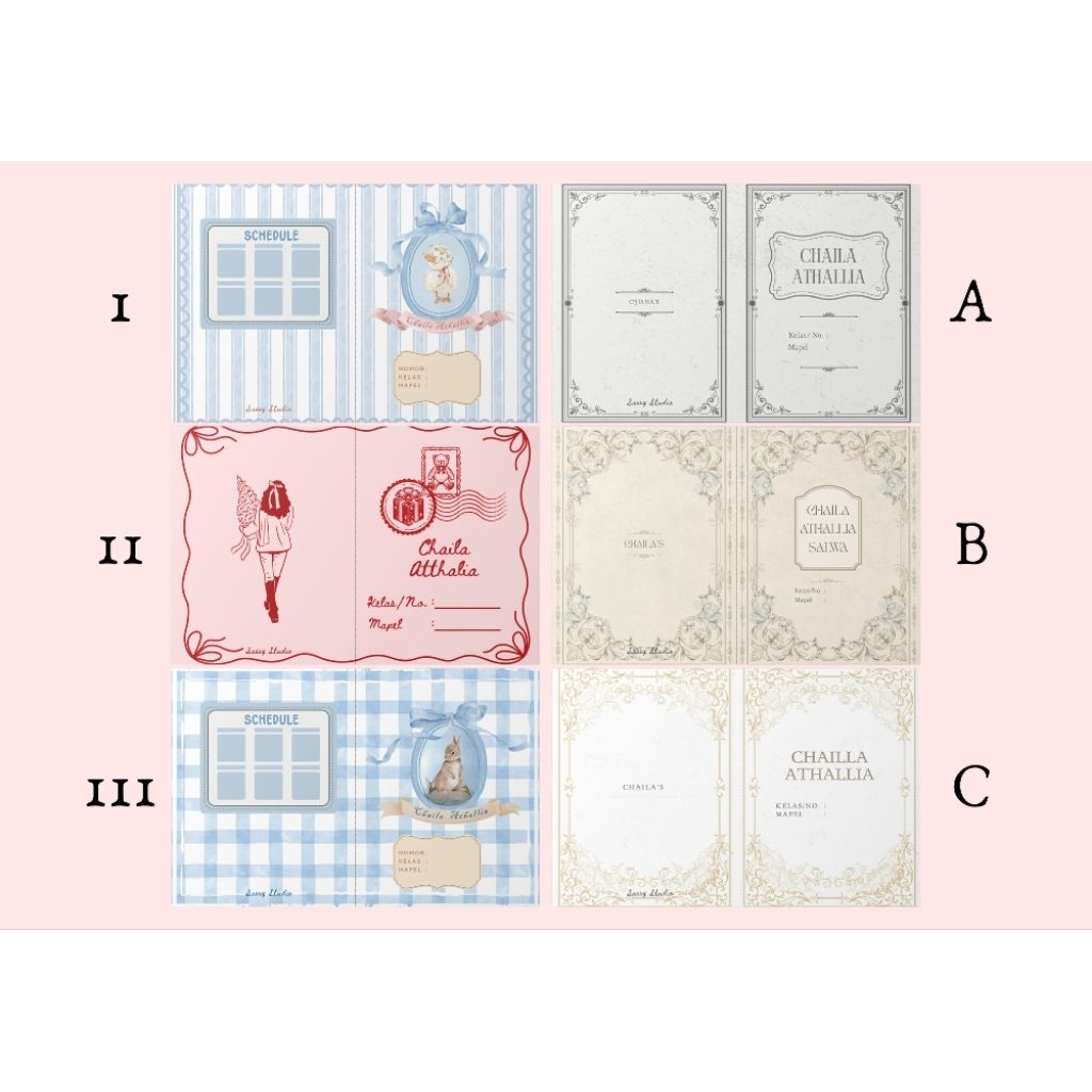 

SAMPUL COVER BUKU TULIS CUSTOM NAMA | A5 / B5