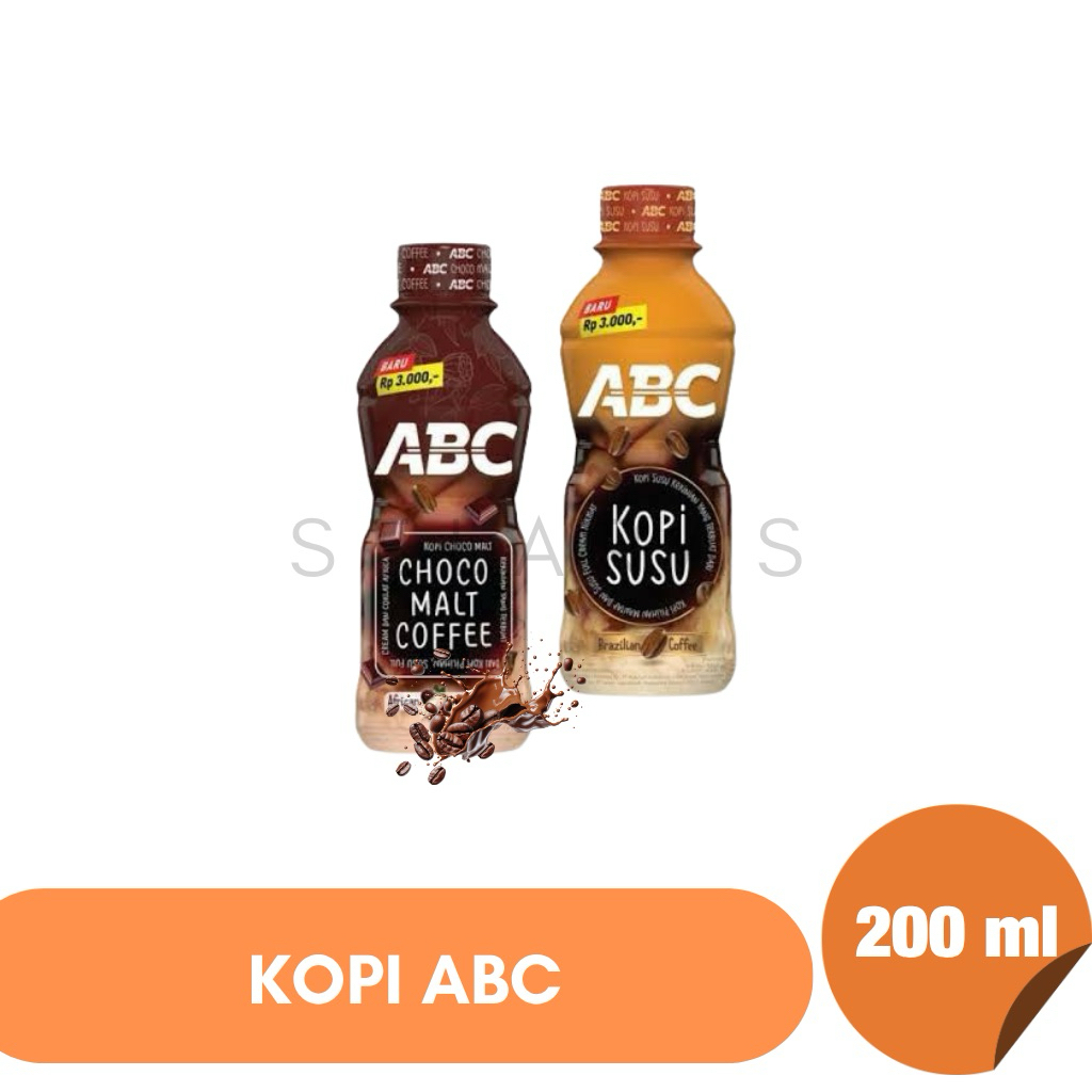 

Kopi ABC Kopi Susu / Choco Malt Coffee 200ml - Isi 24 Botol