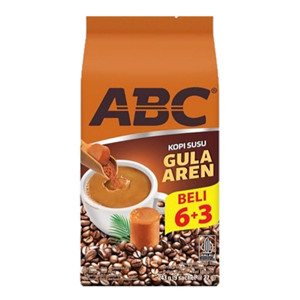 

ABC Kopi Susu Gula Aren 9 x 27 g