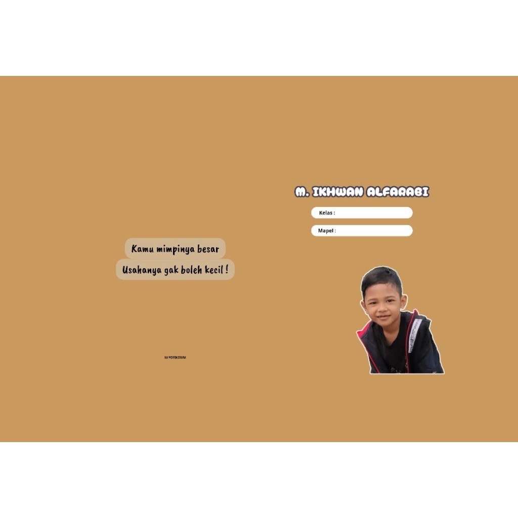 

Sampul buku custom foto dan nama | Sampul buku |