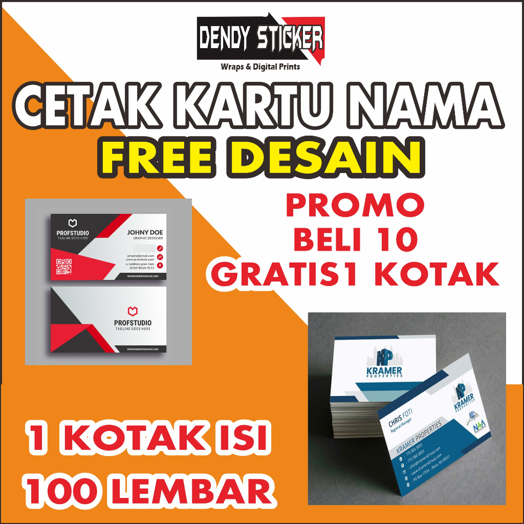 

KARTU NAMA 1 SISI / 2 SISI BAHAN ART CARTON 260 + KOTAK
