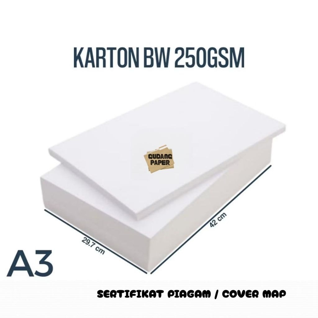 

Kertas BW 250gsm A3 isi 50 lembar / Kertas Karton BW