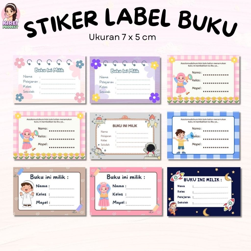 

Stiker Label Nama Stiker Label Buku Tulis Label Buku Tulis Anak Custom by Kirei Project
