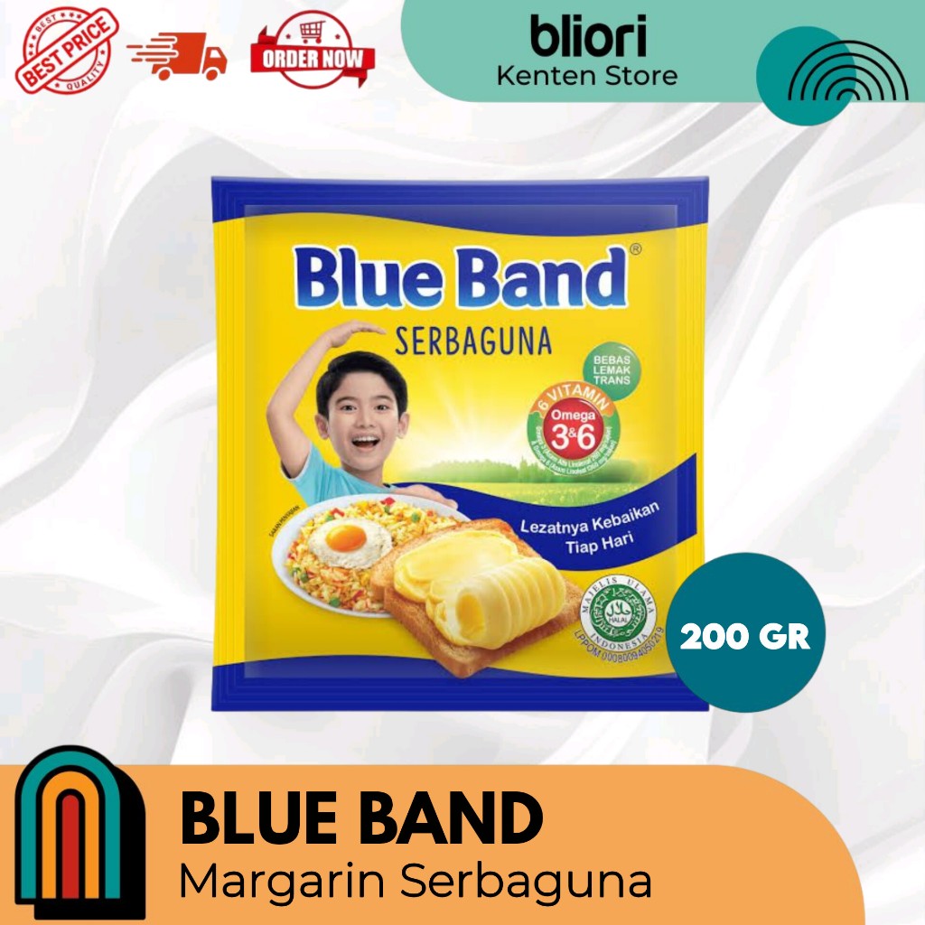 

BLUE BAND Serbaguna Pack 200 GR | Margarin Serbaguna Blue Band