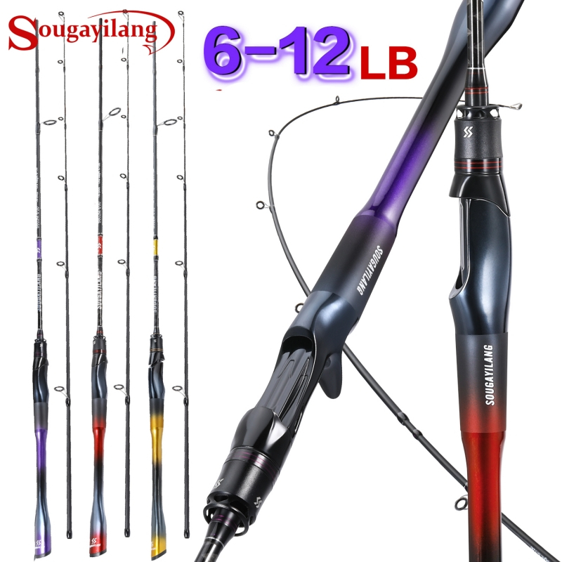 Sougayilang Joran Pancing 180cm 6-12LB Portabel 2 Bagian  UL Carbon Pancingan