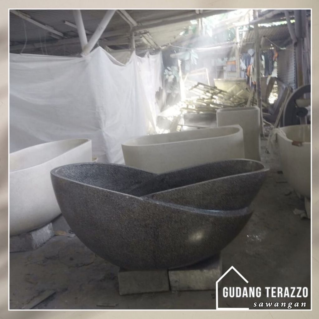 Bathtub Terazzo Minimalis, Bathtub Twin Portable