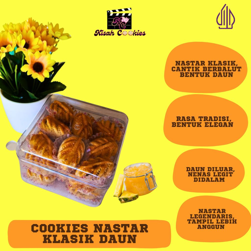 

NASTAR KLASIK DAUN Cookies Food Cemilan Makanan Kering Snack Biskuit Manis Toples