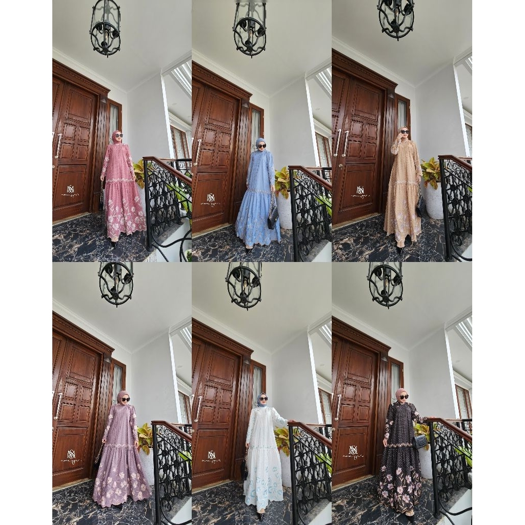 Mastani dress by Mona Syari ME dress bordir premium terbaru dress cantik mewah kekinian gamis fashio