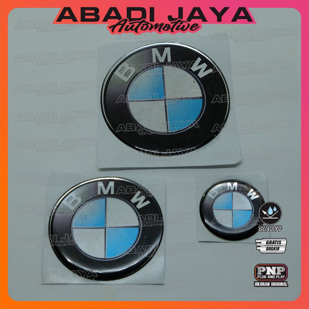 emblem logo bmw bulat / emblem timbul bmw