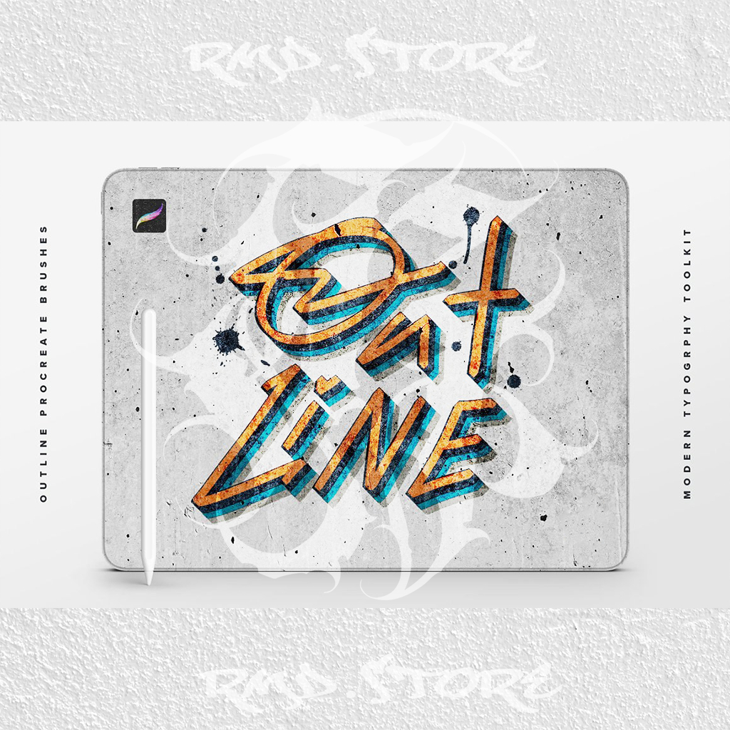 BRUSH PROCREATE -Outline Procreate Brushes