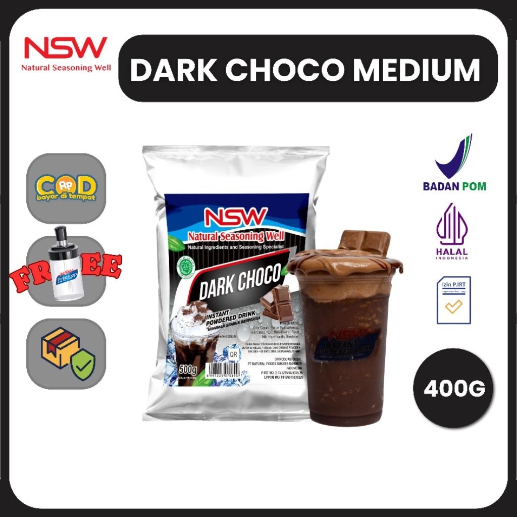 

NSW Powder Drink Rasa Dark Choco MEDIUM 400 gr