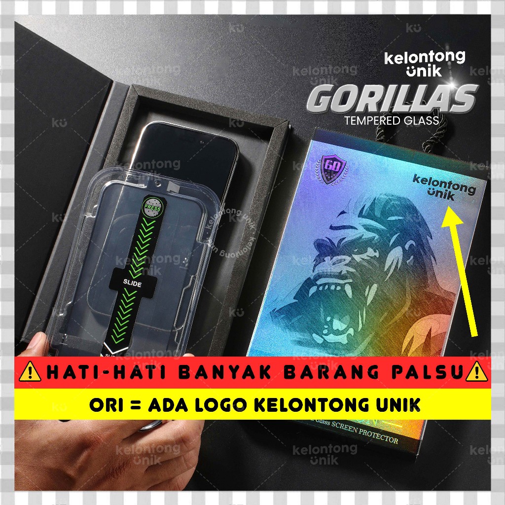 KELONTONG UNIK | PRIVACY & MATTE / CLEAR & GLOSSY - Auto Align Tech Tempered Glass Screen Protector 