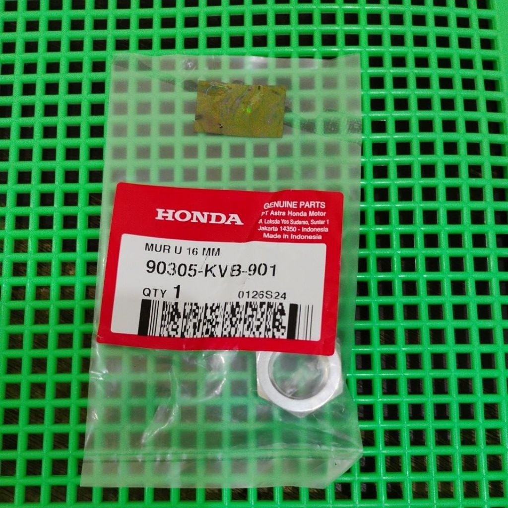 90305KVB901 Nut U 16MM – PCX, BeAT FI, BeAT POP eSP, BeAT Sporty eSP, Spacy, Scoopy eSP (K16), Vario