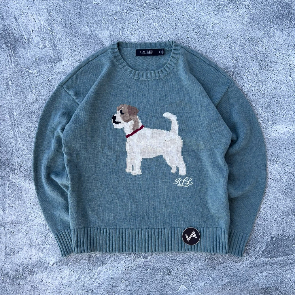 Sweater Knitwear Ralph Lauren Rajut Wanita Sage Green