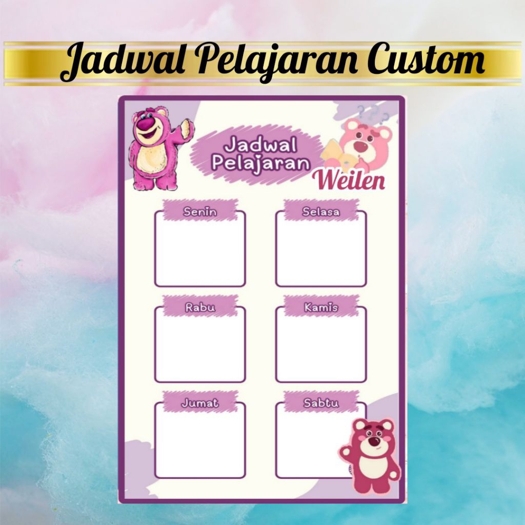 

JADWAL PELAJARAN MOTIF LOTSO CUSTOM