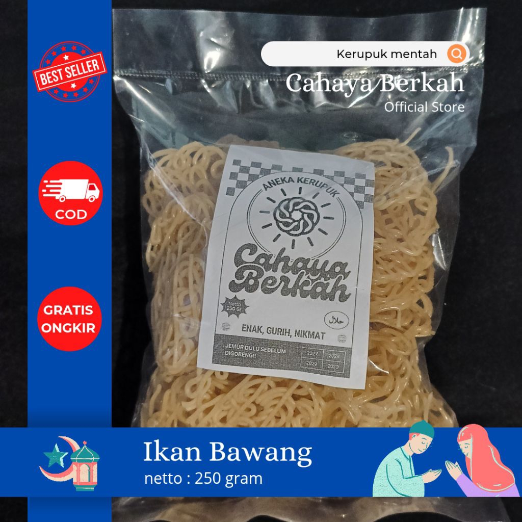 Kerupuk ikan/kerupuk mentah/Kerupuk jember 500 Gram