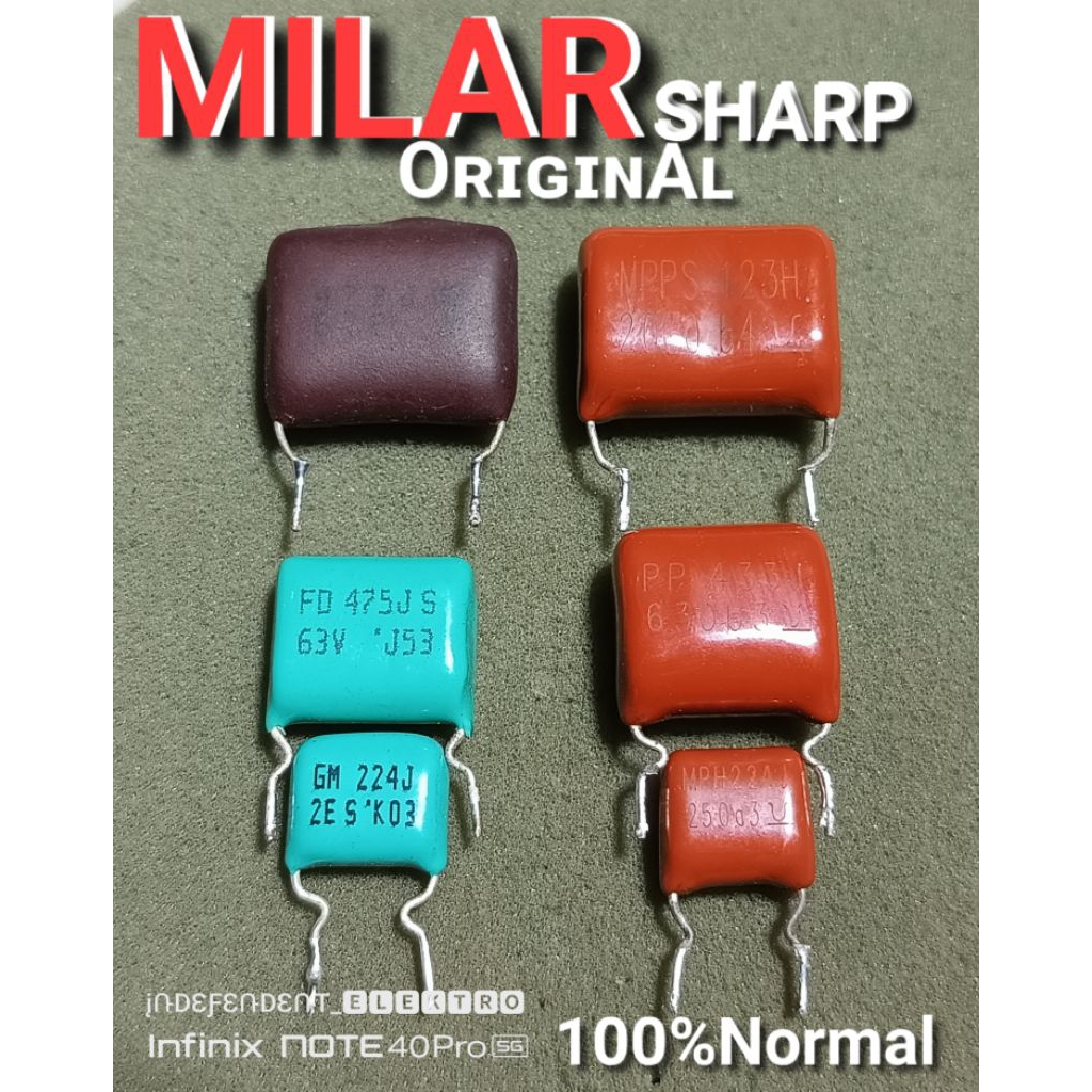 Capasitor milar Tv sharp   Milar Tv sharp   Capasitor milar tv sharp original