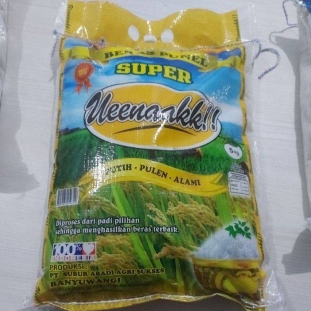 

GROSIR MURAH BERAS PUNEL MERK UENAK KEMASAN 5KG