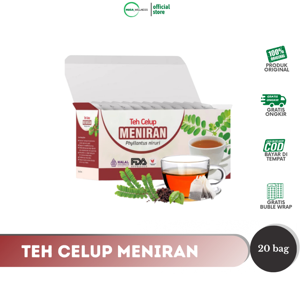 

TEH CELUP MENIRAN TAZAKKA – Minuman Herbal Pelindung Daya Tahan Tubuh | bantu atasi batu ginjal | turunkan demam | kurangi peradangan | isi 20 kantong | original 100% | bisa COD
