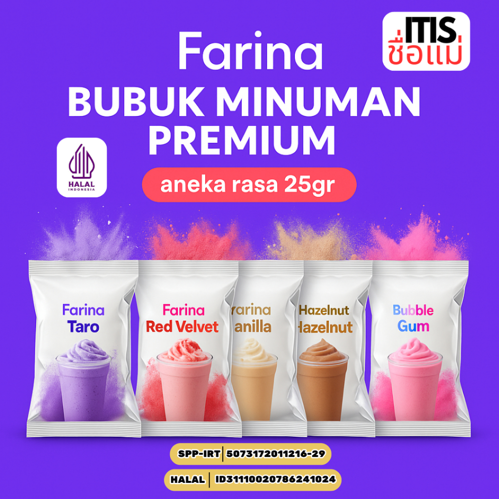 

Bubuk Minuman Premium {25gr} Aneka Rasa - Kemasan Alumunium Foil