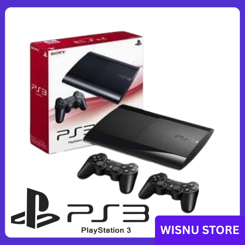 Sony Playstation PS3 Superslim 500GB Super Slim 500 GB Full Game 2 Stick