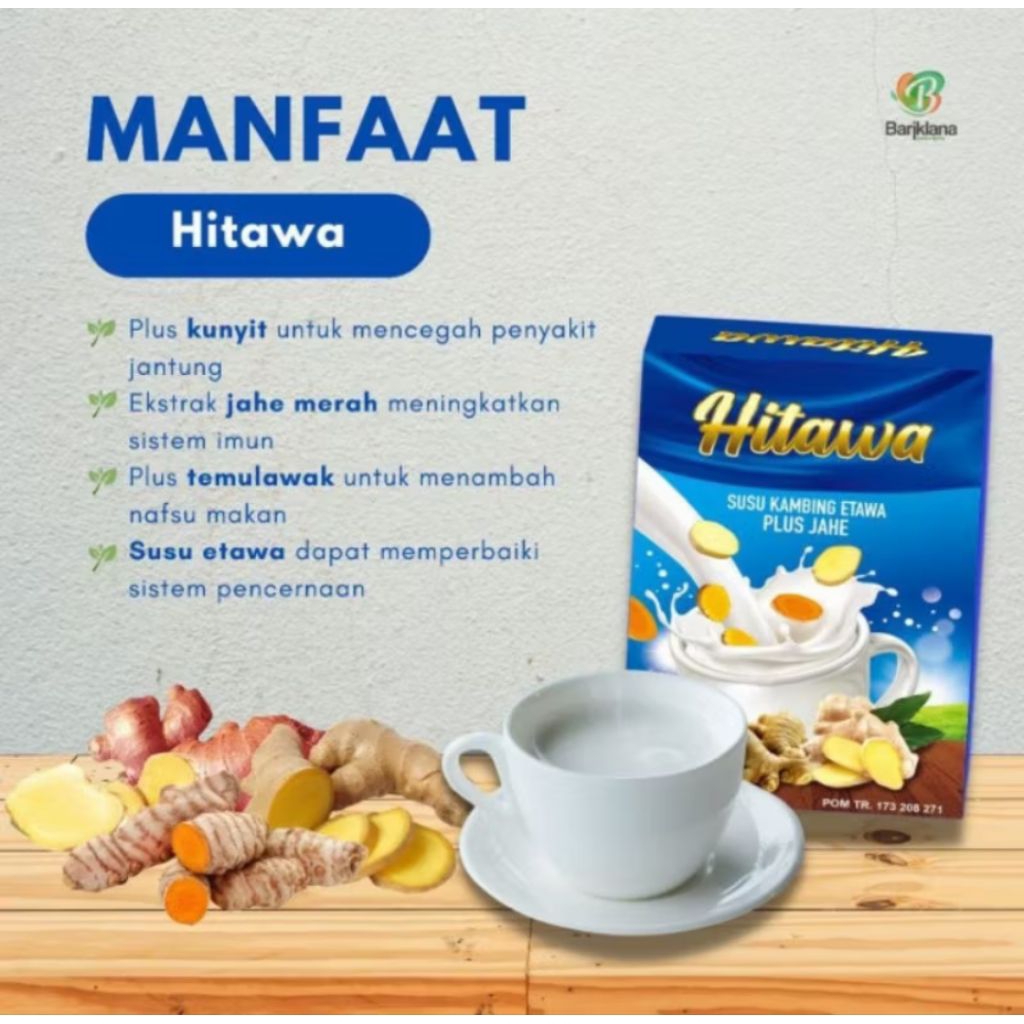 

HITAWA Susu Kambing Etawa Dan Jahe Kemasan Renceng & Box (1 Kg)